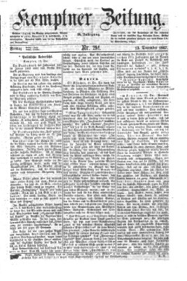 Kemptner Zeitung Freitag 13. Dezember 1867