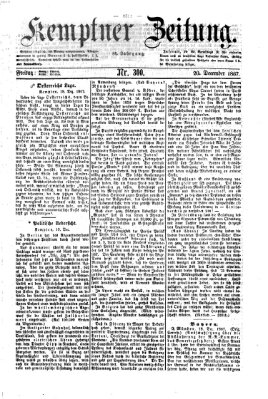 Kemptner Zeitung Freitag 20. Dezember 1867