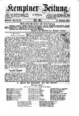 Kemptner Zeitung Mittwoch 25. Dezember 1867