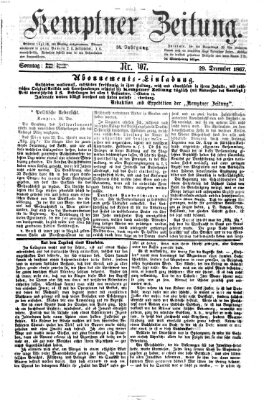 Kemptner Zeitung Sonntag 29. Dezember 1867