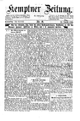 Kemptner Zeitung Donnerstag 23. Januar 1868