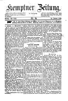 Kemptner Zeitung Freitag 24. Januar 1868