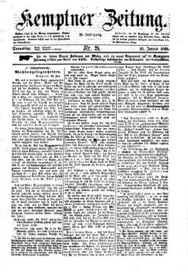 Kemptner Zeitung Donnerstag 30. Januar 1868