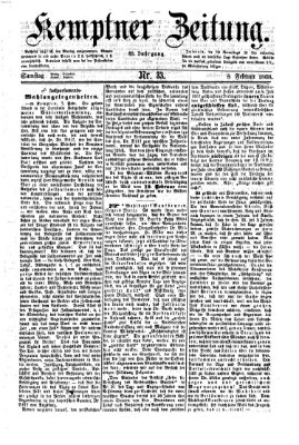 Kemptner Zeitung Samstag 8. Februar 1868