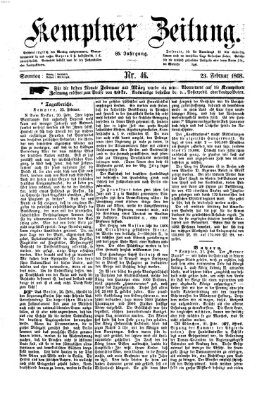 Kemptner Zeitung Sonntag 23. Februar 1868