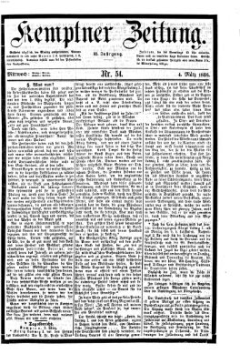 Kemptner Zeitung Mittwoch 4. März 1868