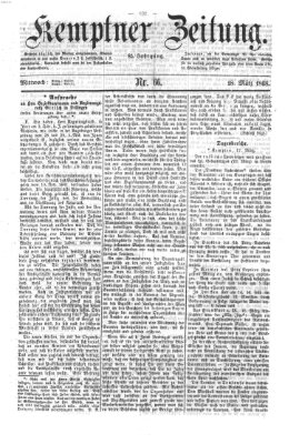 Kemptner Zeitung Mittwoch 18. März 1868