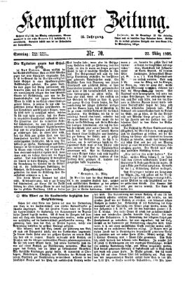 Kemptner Zeitung Sonntag 22. März 1868