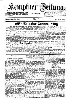 Kemptner Zeitung Donnerstag 26. März 1868