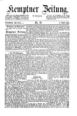 Kemptner Zeitung Donnerstag 2. April 1868