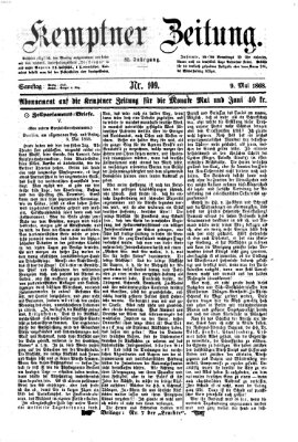 Kemptner Zeitung Samstag 9. Mai 1868