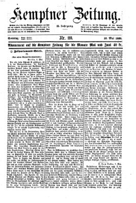 Kemptner Zeitung Sonntag 10. Mai 1868