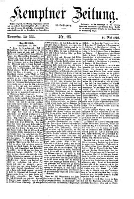 Kemptner Zeitung Donnerstag 14. Mai 1868