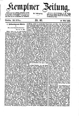 Kemptner Zeitung Dienstag 19. Mai 1868