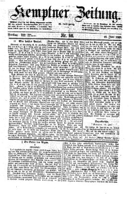 Kemptner Zeitung Freitag 19. Juni 1868