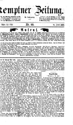 Kemptner Zeitung Mittwoch 24. Juni 1868