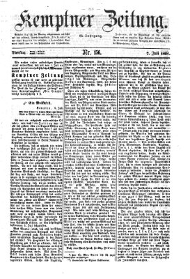 Kemptner Zeitung Dienstag 7. Juli 1868