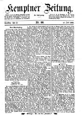 Kemptner Zeitung Samstag 11. Juli 1868