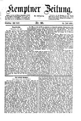 Kemptner Zeitung Dienstag 21. Juli 1868