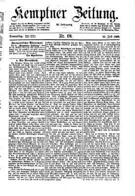 Kemptner Zeitung Donnerstag 23. Juli 1868