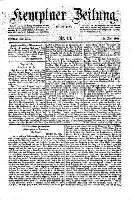 Kemptner Zeitung Freitag 24. Juli 1868