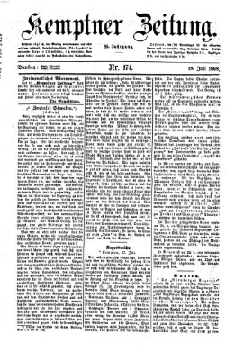 Kemptner Zeitung Dienstag 28. Juli 1868