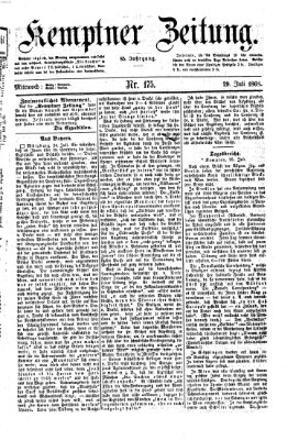 Kemptner Zeitung Mittwoch 29. Juli 1868