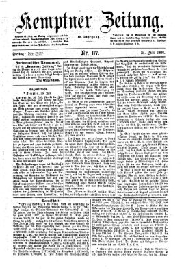 Kemptner Zeitung Freitag 31. Juli 1868