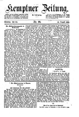 Kemptner Zeitung Sonntag 16. August 1868