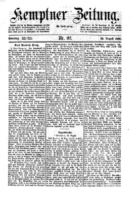 Kemptner Zeitung Sonntag 23. August 1868