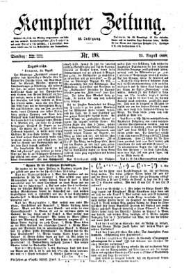 Kemptner Zeitung Dienstag 25. August 1868