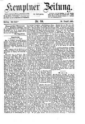 Kemptner Zeitung Freitag 28. August 1868