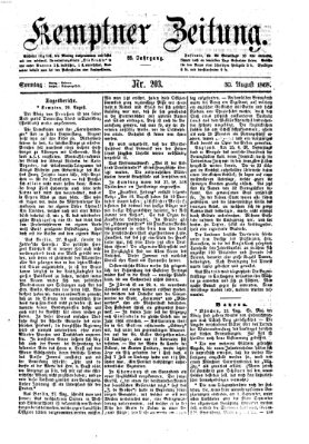 Kemptner Zeitung Sonntag 30. August 1868