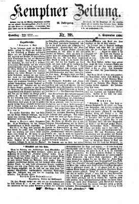 Kemptner Zeitung Samstag 5. September 1868