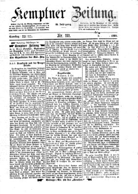 Kemptner Zeitung Samstag 3. Oktober 1868