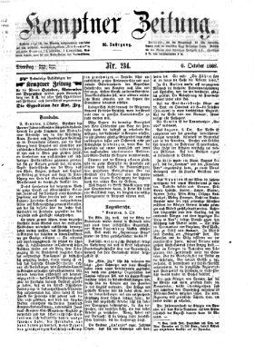 Kemptner Zeitung Dienstag 6. Oktober 1868