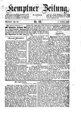 Kemptner Zeitung Mittwoch 7. Oktober 1868