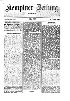 Kemptner Zeitung Freitag 9. Oktober 1868