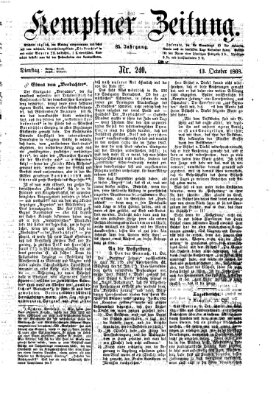 Kemptner Zeitung Dienstag 13. Oktober 1868