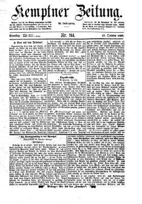 Kemptner Zeitung Samstag 17. Oktober 1868