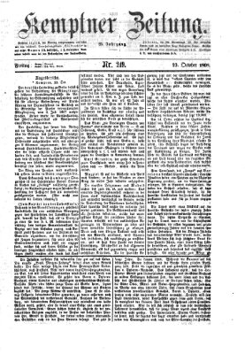 Kemptner Zeitung Freitag 23. Oktober 1868