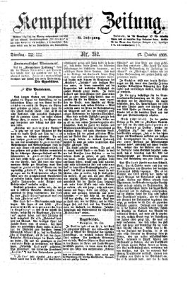 Kemptner Zeitung Dienstag 27. Oktober 1868