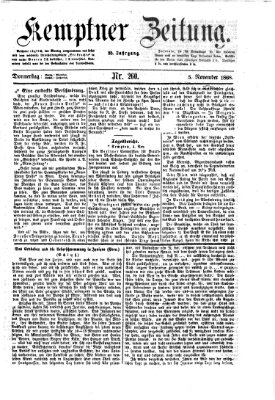 Kemptner Zeitung Donnerstag 5. November 1868