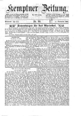 Kemptner Zeitung Mittwoch 11. November 1868