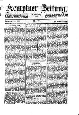 Kemptner Zeitung Donnerstag 19. November 1868