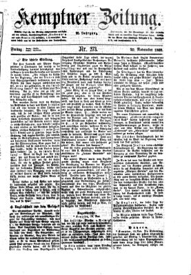 Kemptner Zeitung Freitag 20. November 1868