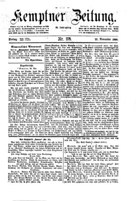 Kemptner Zeitung Freitag 27. November 1868