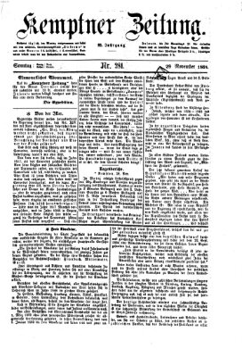 Kemptner Zeitung Sonntag 29. November 1868