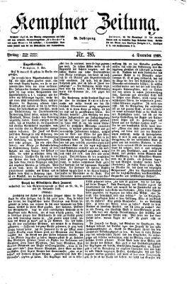 Kemptner Zeitung Freitag 4. Dezember 1868