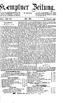 Kemptner Zeitung Samstag 19. Dezember 1868